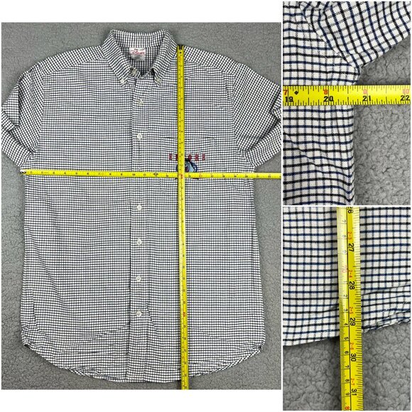 Disney Eeyore Shirt Mens Small White Blue Check Button Up Down Winnie The Pooh 2 - Picture 12 of 12